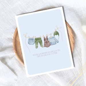 Ihre Wäsche ist im Begriff, niedlichere Babypartykarte zu erhalten, eine neue Babykarte, Bestie Schwanger, Glückwünsche, Tochter Nichte-Enkelin-Kind