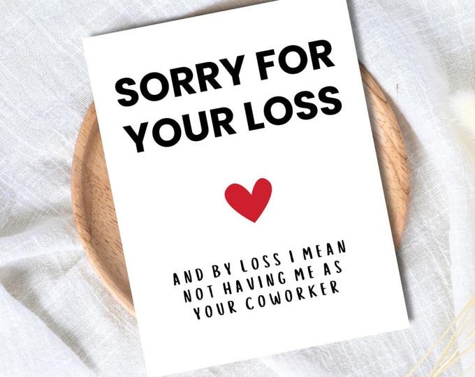 Congrats On Leaving your Job Card New job card Funny leaving work card for colleague Good luck card Coworker Friend Leaving New Beginnings