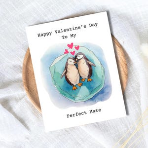 Tarjeta de feliz día de San Valentín para mi pareja perfecta / Tarjeta de enamorado / Tarjeta de San Valentín para ella, él, esposa, esposo, novio, prometido / Regalo de San Valentín