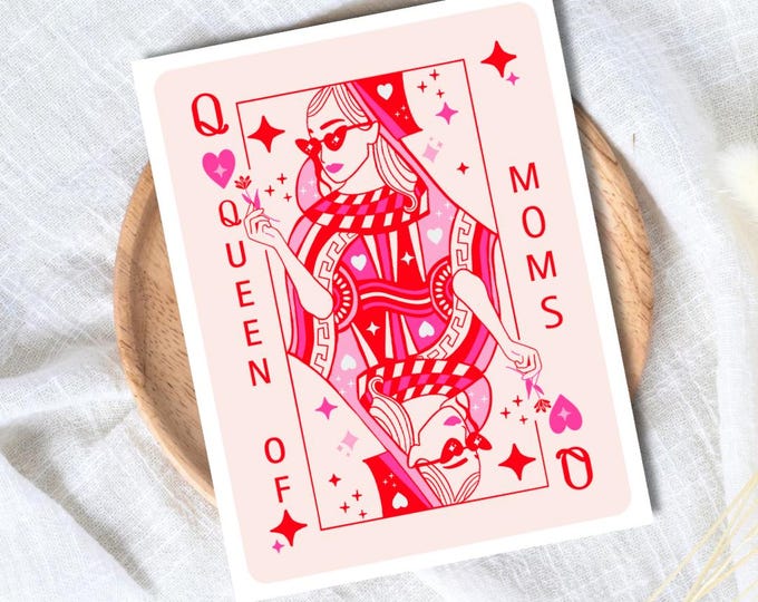 Queen Of Moms Mothers Day Card For Cool Mom, new mother card Mothers Day, Mum Mothers Day Cards For Her, Mothers Day Card For Grandma, Nana