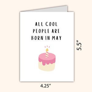 May Birthday Card - Funny Sister Punny Card image 2