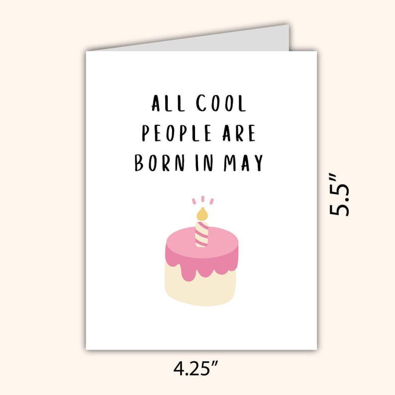May Birthday Card - Funny Sister Punny Card image 2