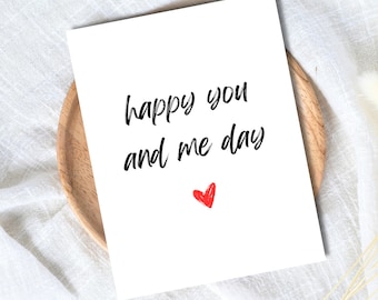 Carte d'anniversaire pour mari, carte d'anniversaire de femme, carte d'anniversaire de petit ami, cadeau d'anniversaire de petite amie, jour heureux vous et moi