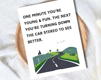 Funny 50th Birthday Card: Getting Older Milestone