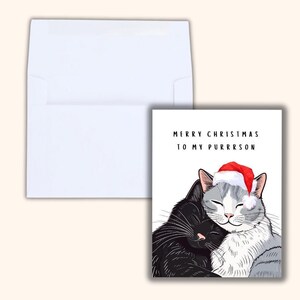Funny Cat Christmas Card: Merry Christmas To My Purrrson image 2