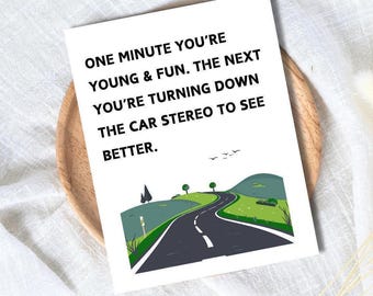 Funny 50th Birthday Card: Getting Older Milestone