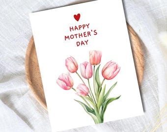 Carte fleurs fête des mères, carte joyeuse fête des mères, carte pour la fête des mères, cartes fête des mères maman pour elle, carte fête des mères pour grand-mère, grand-mère