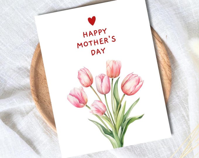 Mother's Day Flowers Card, Happy Mothers Day Card, Card For Mothers Day, Mum Mothers Day Cards For Her, Mothers Day Card For Grandma, Nana