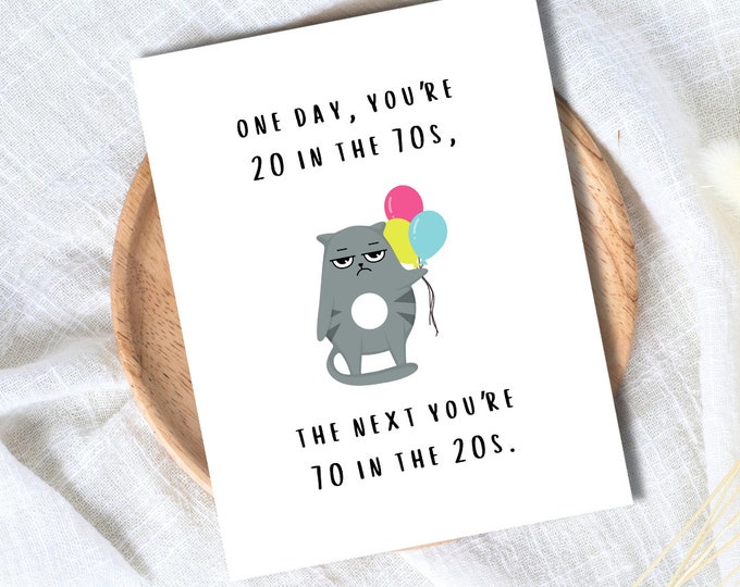 70th Birthday Card | Funny 70th Birthday Card | Dad Birthday Card | Funny Punny Birthday Card | Husband Wife Boyfriend Girlfriend Partner