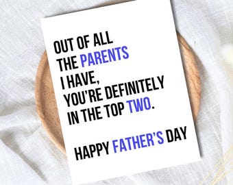 Tarjeta divertida para el Día del Padre - Tarjeta tierna para papá y abuelo