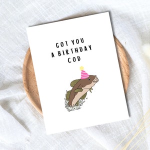 Funny Birthday Cod Birthday Card | Card For Him | Funny Rude Birthday Card | Birthday Gift for Dad or Boyfriend | Birthday Card | Funny Card
