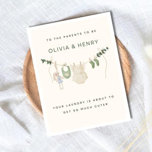 Cartão personalizado para chá de bebê, cartão para um novo bebê, grávida, parabéns, presente para chá de bebê, filha, sobrinha, neta, afilhada, criança