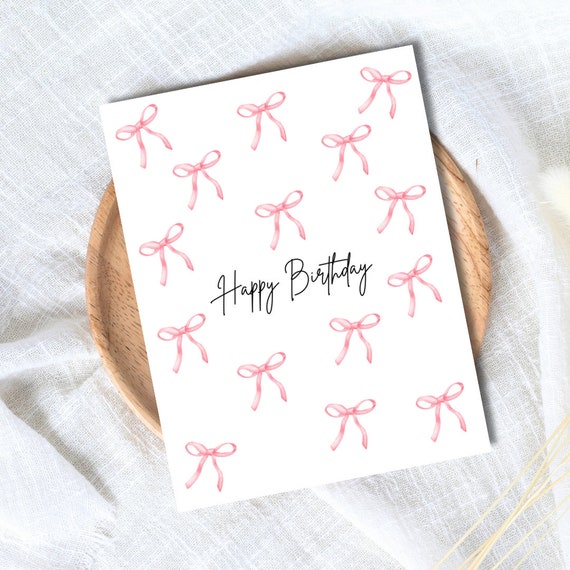 Happ Birthday Bow Card Happ Birthday Bow Card