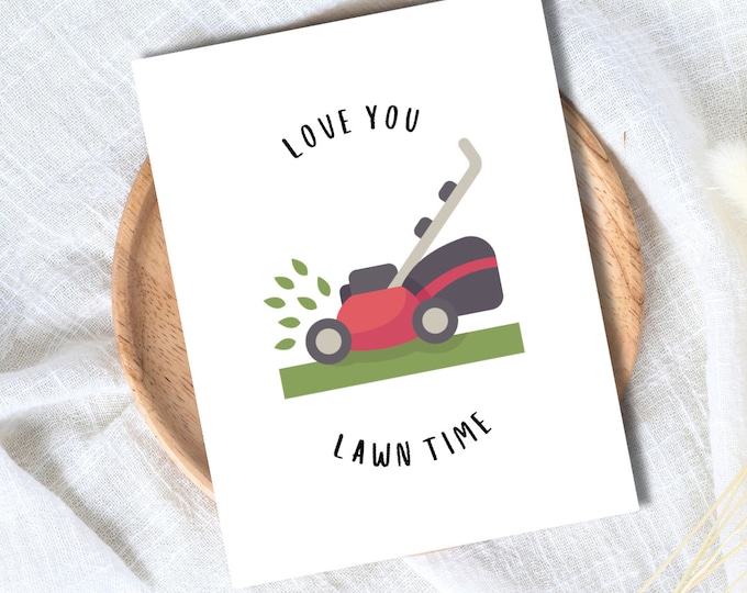 Happy Father's Day/ Birthday Card For Dad Love You Lawn time Funny Dad Card For Dad Grandad Husband Birthday Cute Daddy Grandpa Grandfather