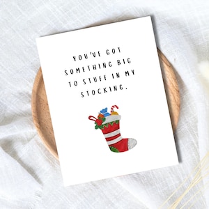 Stuff me lustige Sexy Weihnachtskarte, Freund Weihnachtskarte, Freundin, Weihnachtskarte für Frau, Mann, personalisiertes Weihnachtsgeschenk