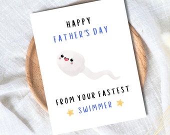 Feliz Día del Padre de tu nadador más rápido Día del Padre para Papá Abuelo Esposo Cumpleaños Lindo Papá Abuelo Abuelo
