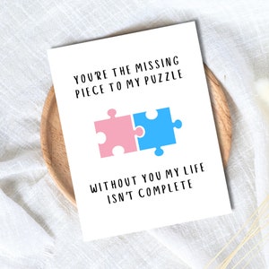 My Missing Puzzle Piece Birthday Card | Heartfelt Card | Funny Birthday Card | Birthday Gift for Wife Husband | Valentines Card For Her Him