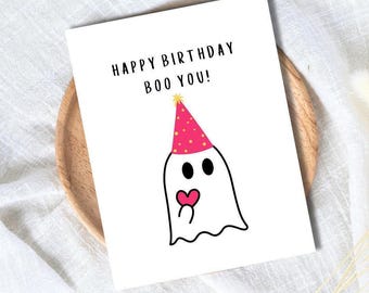 HALLOWEEN BIRTHDAY CARD - Funny Spooky Love Card