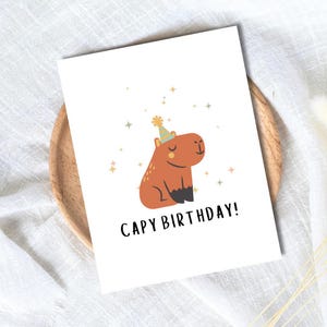 CAPYBARA BIRTHDAY CARD - Funny Animal Greeting Card