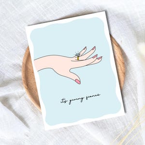 C'est une carte de fiançailles pour félicitations à son fiancé pour un couple nouvellement marié ou fiancé, une carte de mariage pour elle, une carte de fiançailles pour une soeur, un cousin