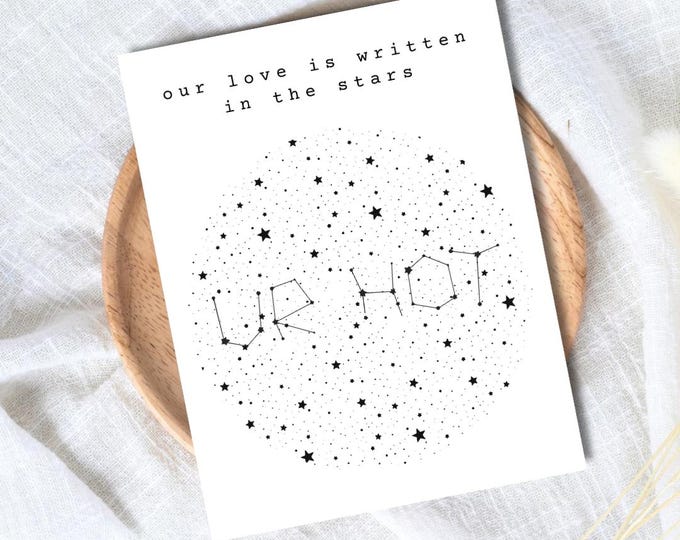 Written In The Stars Raunchy Anniversary Card For Him, Valentine’s Day Card Raunchy Birthday Card Husband Wife Boyfriend Girlfriend Partner