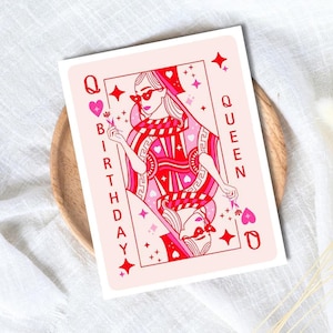 Födelsedagsdrottning Roligt födelsedagskort - Grattis på födelsedagen Bästis-kort