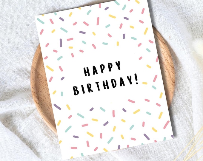 Happy Birthday Confetti Card | Love Card | Birthday Card For Husband Wife Boyfriend Girlfriend Mom Dad | Funny Birthday Card | Greeting Card
