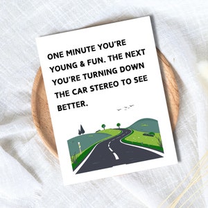 Vieillir, carte de cinquantième anniversaire, carte d'anniversaire importante, cadeau de 50e anniversaire, cadeau pour homme, demi-cent, carte d'anniversaire grossière