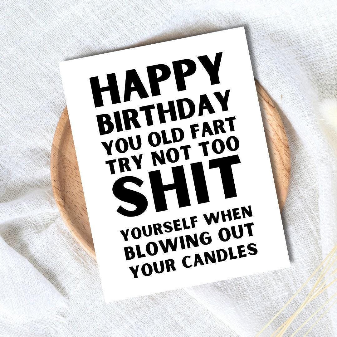 Funny OLD MAN Birthday Card - Gift for Dadboyfriend - Etsy