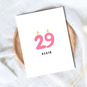29 Novamente engraçado quinquagésimo 50º 60º 70º 80º 90º cartão de aniversário pai cartão de aniversário | Cartão de aniversário engraçado | Marido avô avô esposa