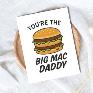 Big Mac Daddy Vatertagskarte | Lustig Vatertags Karte für Papa Opa Mann | Papa Geburtstag | Niedlicher Daddy Opa Großvater