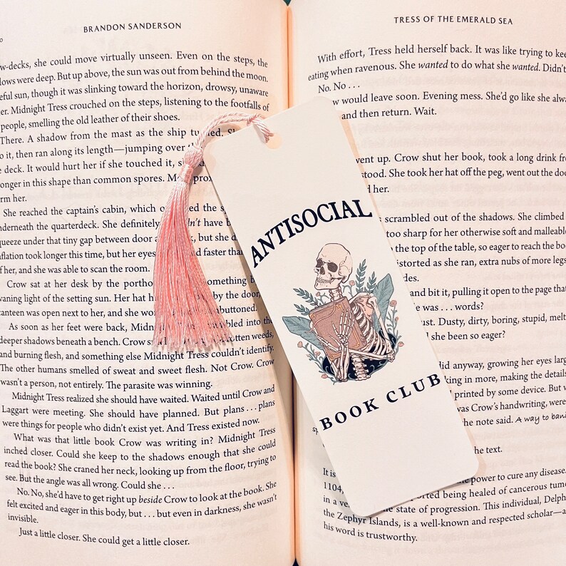 The Anti-social Book Club Bookmark Feminist Bookmark - Etsy Canada