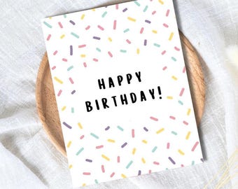Confetti Birthday Card - Fun Greeting Card