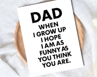 Tarjeta divertida del Día del Padre - Tarjeta de cumpleaños divertida para papá