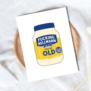 Hellmann You're Old, 50. Geburtstagskarte, runder Geburtstag, Geburtstagsgeschenk, 50
