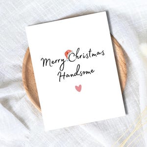 Feliz Natal, lindo, te amo, cartão de Natal, cartão de Natal para namorado, cartão de Natal para marido para ele, presente de Natal personalizado