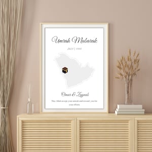 Personalized Umrah Mubarak & Hajj Mubarak Gift, Umrah Gift, Hajj Gift, Digital, Umrah Mubarak Print, Umrah Digital Print, Islamic Gift print