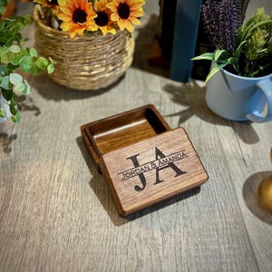 Personalized Engraved Keepsake Box, Letter Box, Gift for Her, Anniversary, Wedding, Couples, Coin Box, Jewelry Box
