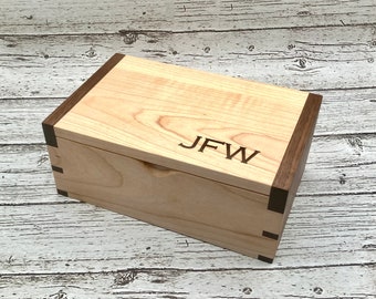 Personalized Graduation Gift, Custom Memory Box, Engraved Valet Box, Custom Engraved Wood Box, Walnut Keepsake Box, Personalized Wooden Box