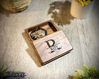 Personalized Small Wooden Box With Lid, Tiny Wooden Gift Box, Handmade Wedding Memory Box, Wood Keepsake Box, Engraved Custom Box