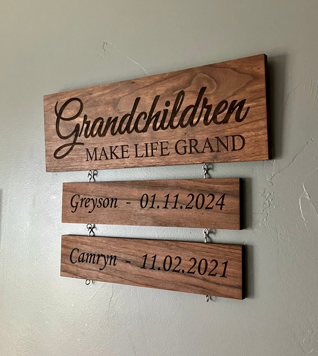 Cornice In Legno Con Scritta Per Nonni – 'Life Is Just Better With Grandkids', 15,2x20,3 Cm