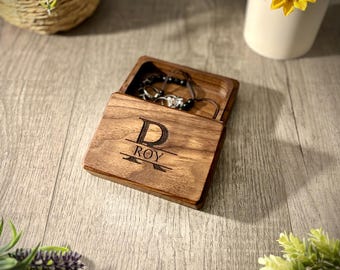 Engraved Walnut Keepsake Box, Personalized Wood Gift