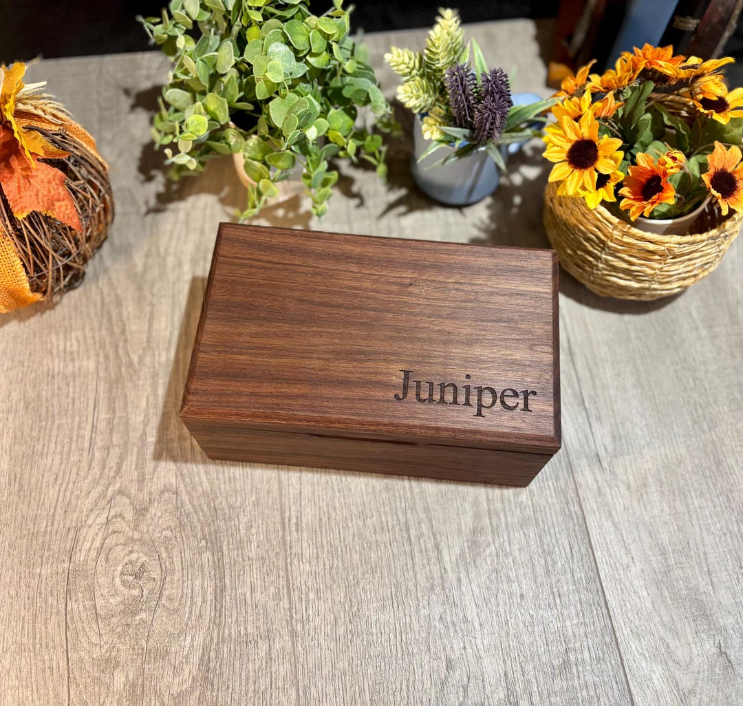 Personalized Walnut Keepsake Box, Wedding Memory Box, Wood Keepsake Box ...