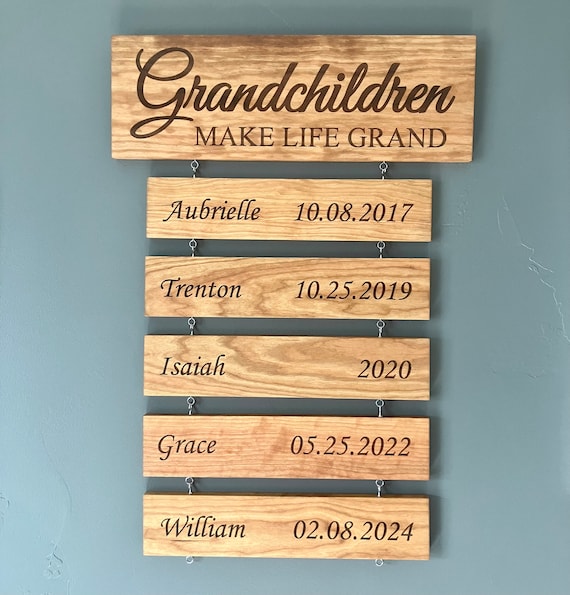 Cornice In Legno Con Scritta Per Nonni – 'Life Is Just Better With Grandkids', 15,2x20,3 Cm