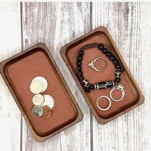 Leder Ringschale, Ringtablett, Verlobungsringschale, 5-jähriges Jubiläum, Herrenringschale, Hochzeitsgeschenk, Muttertag Schmuck