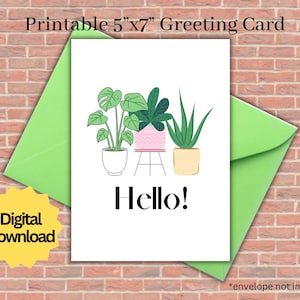Biglietto stampabile da 5"x7" - Solo una nota per salutare!