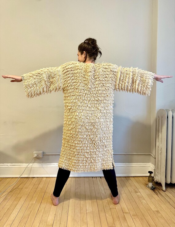 Statement Jacket! Vintage Haystack Fringe, Size L… - image 2