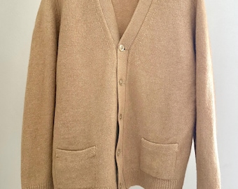 Vintage Alan Paine Camel Hair Cardigan - Men's Knit Sweater - Etsy