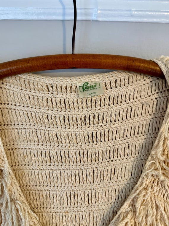 Statement Jacket! Vintage Haystack Fringe, Size L… - image 5