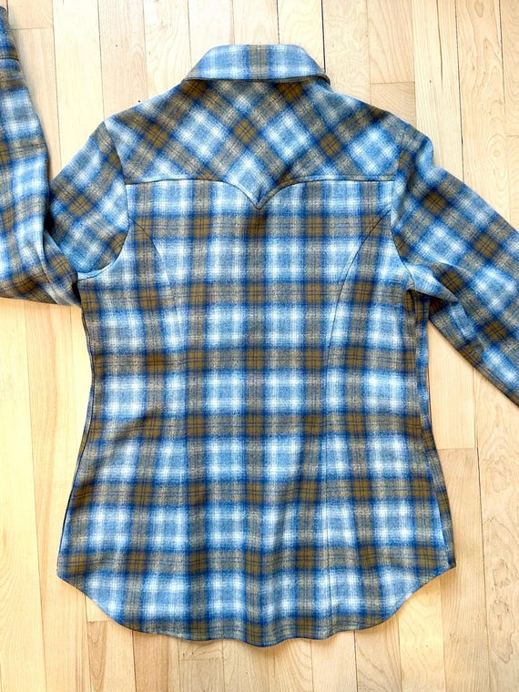 Flattering Pendleton wool button-up Western shirt… - image 4
